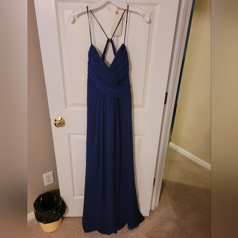 Dark Blue/purple prom, Wedding Guest, formal dress. Size 14. Jim Hjelm Occasions